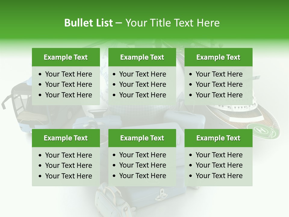 Golf Handbag Holiday PowerPoint Template