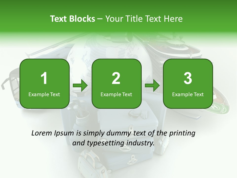 Golf Handbag Holiday PowerPoint Template