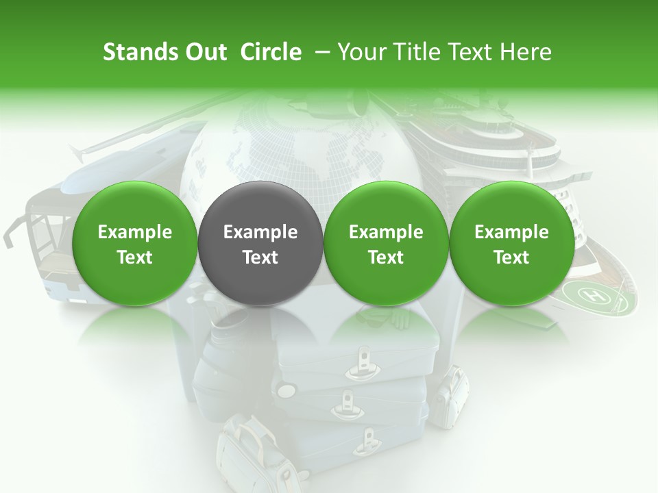 Golf Handbag Holiday PowerPoint Template