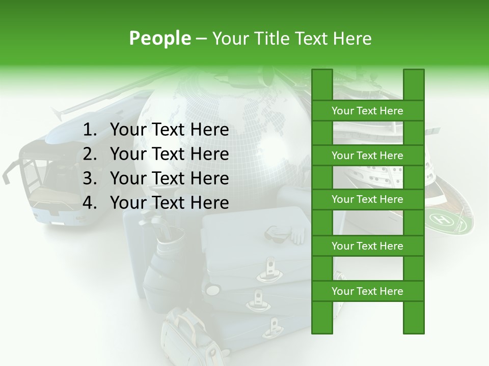 Golf Handbag Holiday PowerPoint Template