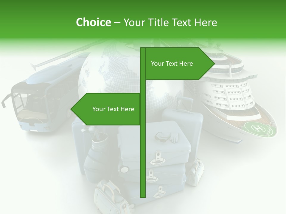 Golf Handbag Holiday PowerPoint Template