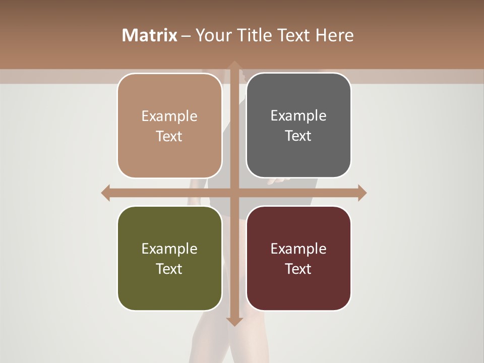 Girl Posing Caucasian PowerPoint Template