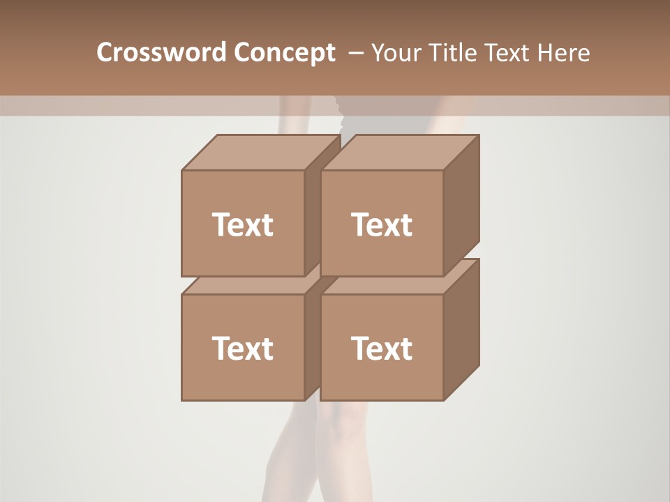 Girl Posing Caucasian PowerPoint Template