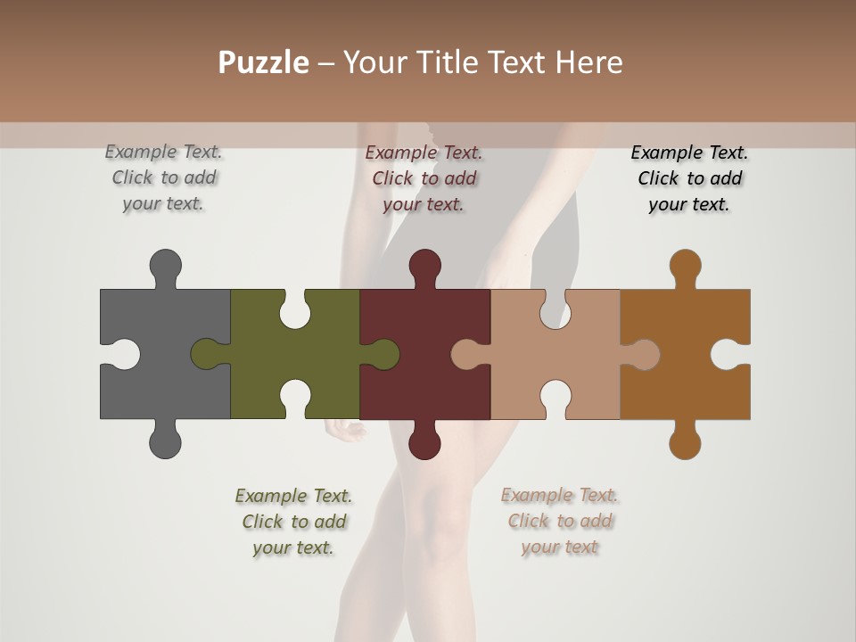 Girl Posing Caucasian PowerPoint Template