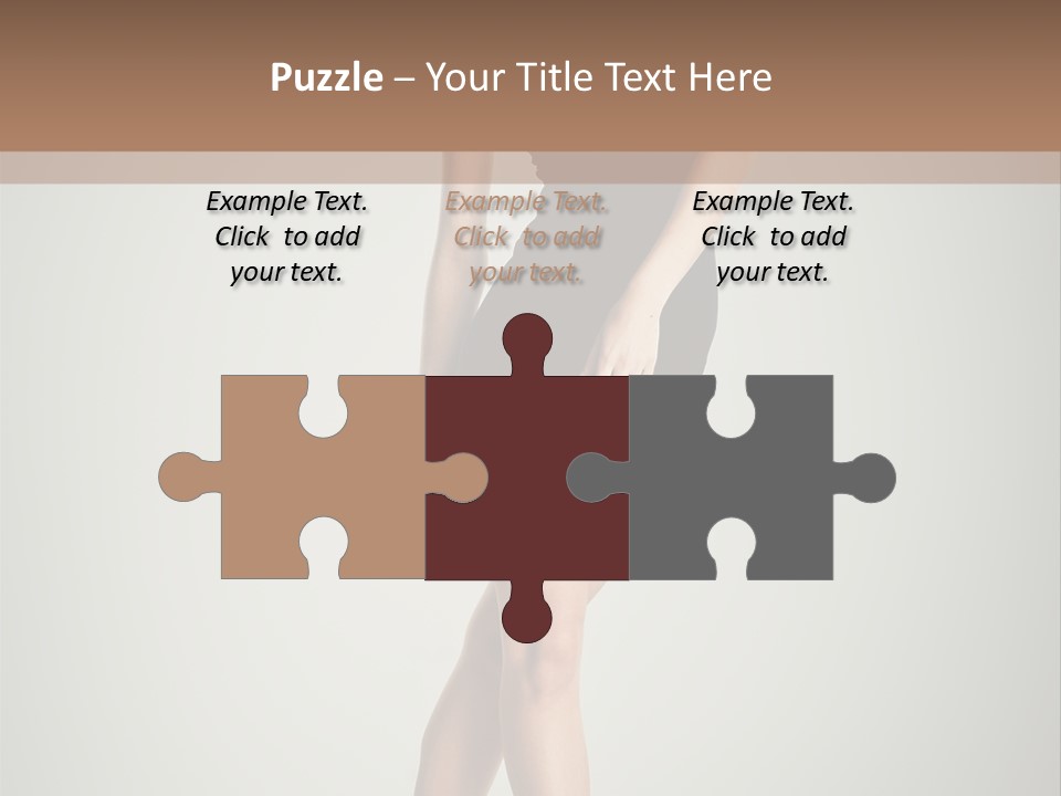 Girl Posing Caucasian PowerPoint Template