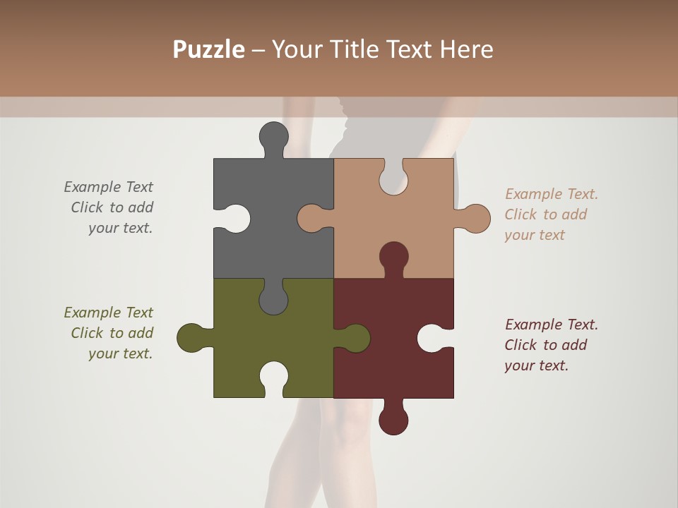 Girl Posing Caucasian PowerPoint Template