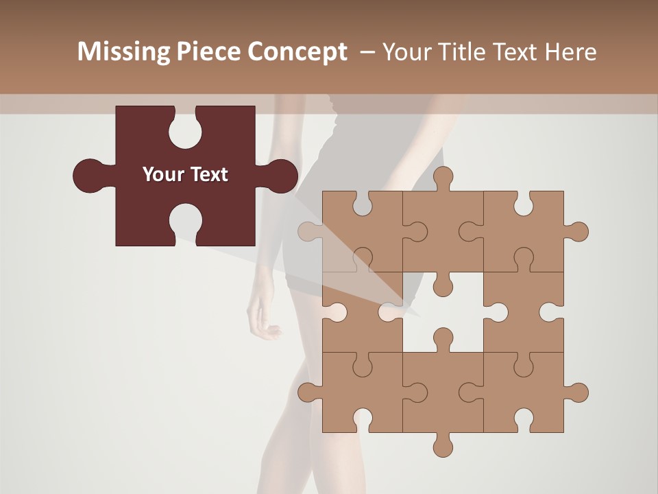 Girl Posing Caucasian PowerPoint Template