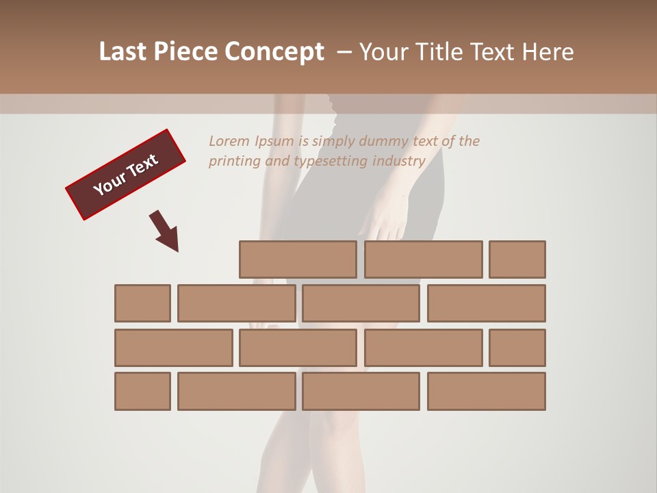 Girl Posing Caucasian PowerPoint Template