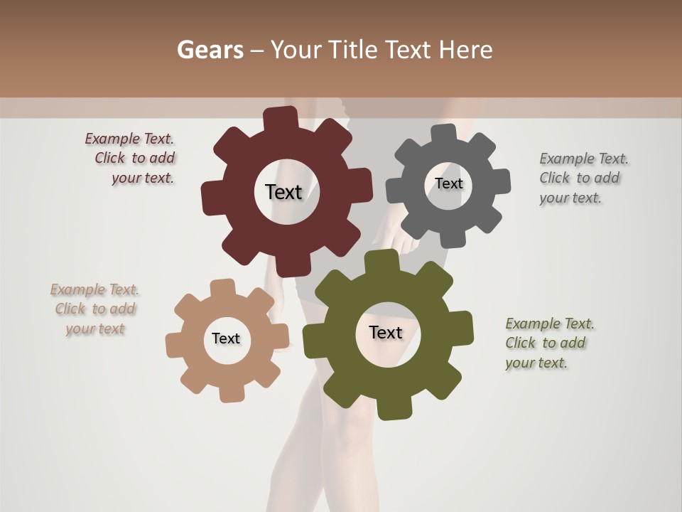 Girl Posing Caucasian PowerPoint Template