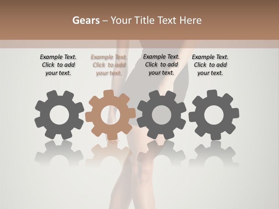 Girl Posing Caucasian PowerPoint Template