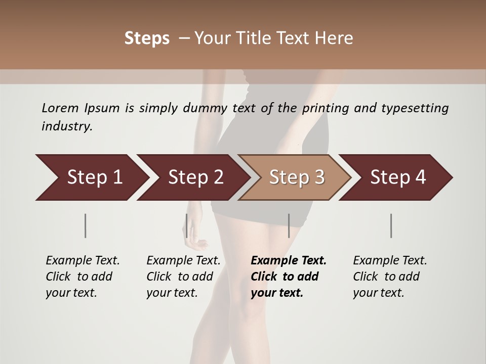 Girl Posing Caucasian PowerPoint Template
