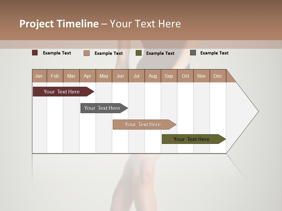 Girl Posing Caucasian PowerPoint Template