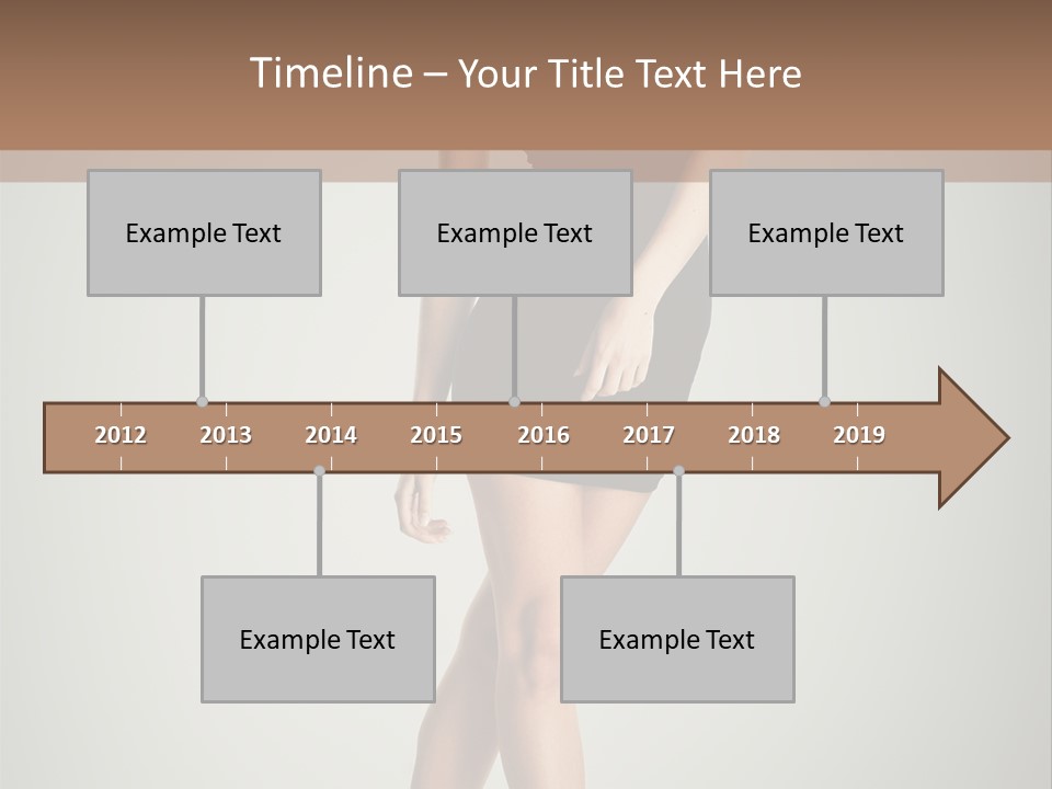 Girl Posing Caucasian PowerPoint Template