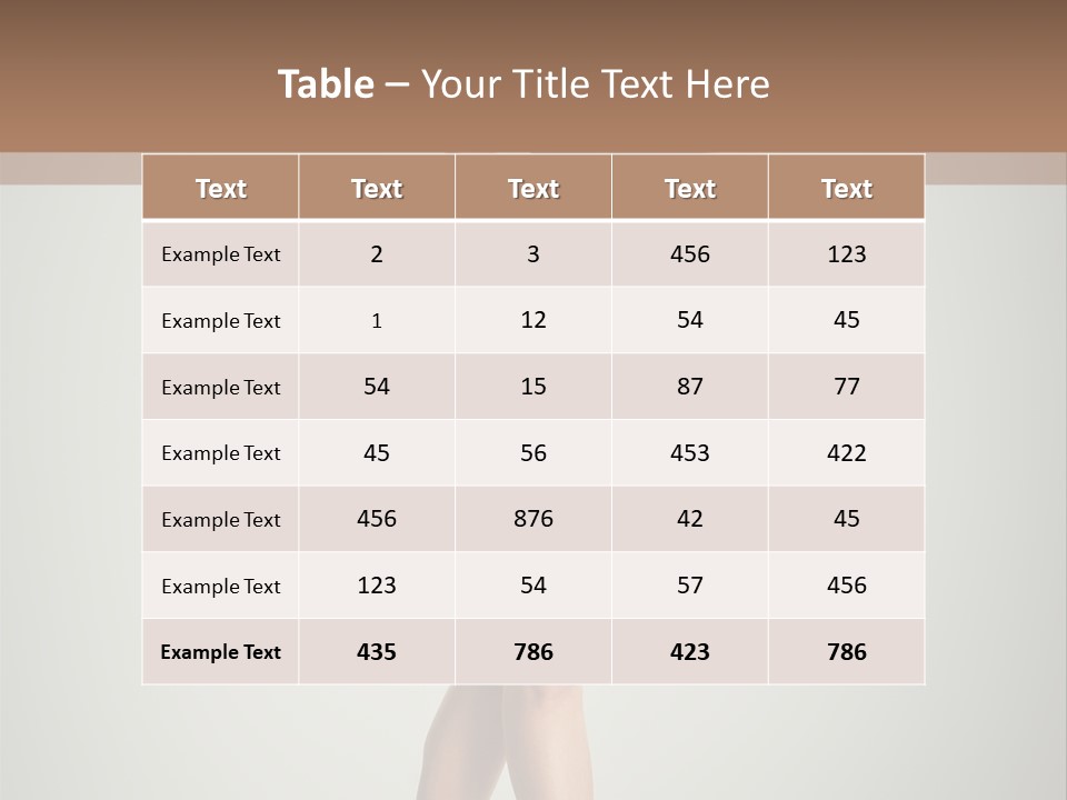 Girl Posing Caucasian PowerPoint Template