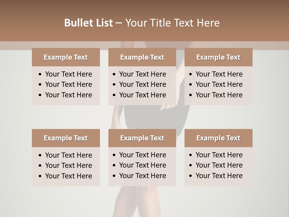 Girl Posing Caucasian PowerPoint Template