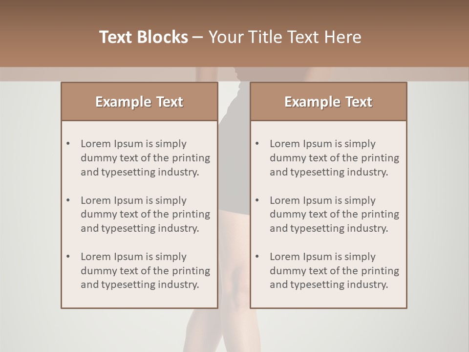 Girl Posing Caucasian PowerPoint Template