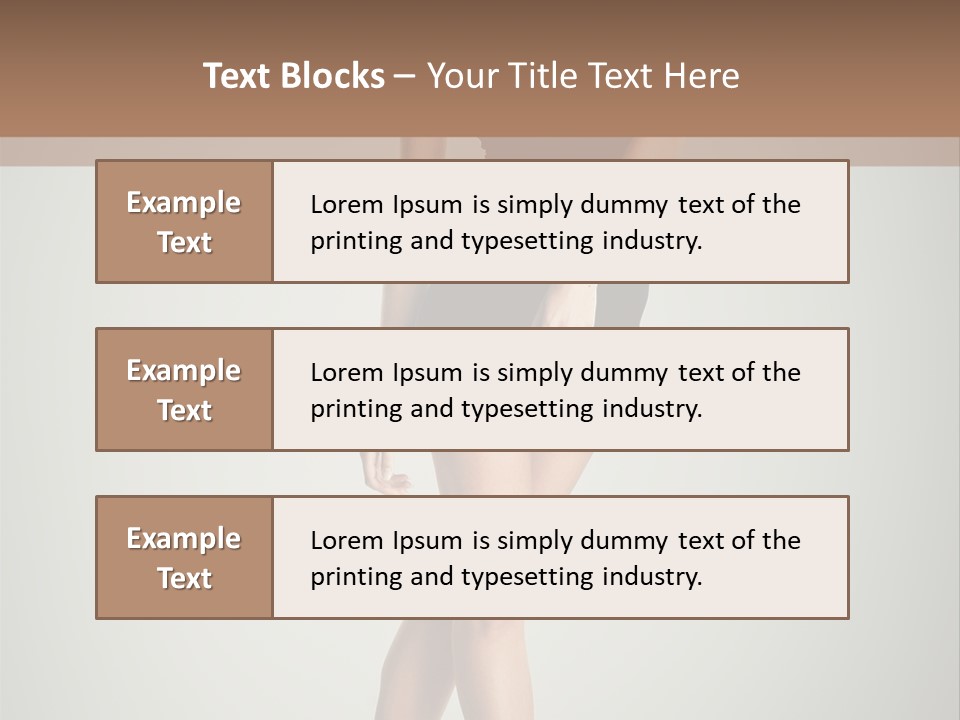 Girl Posing Caucasian PowerPoint Template