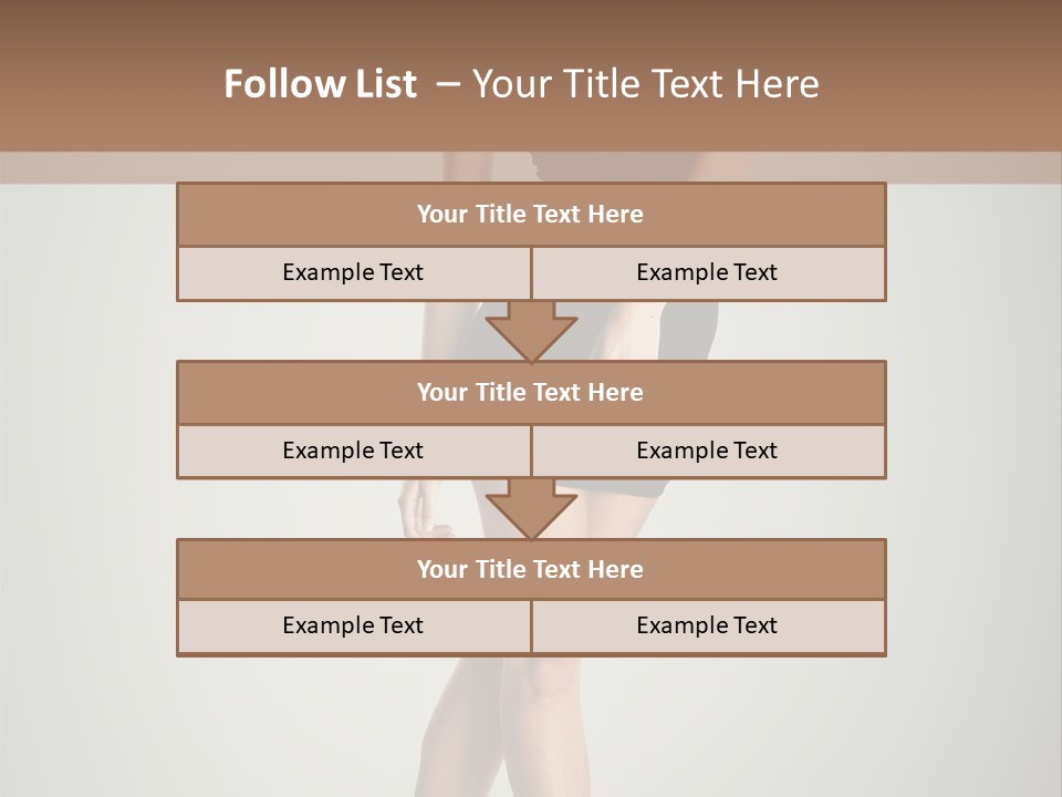 Girl Posing Caucasian PowerPoint Template