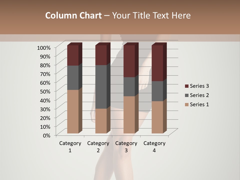 Girl Posing Caucasian PowerPoint Template