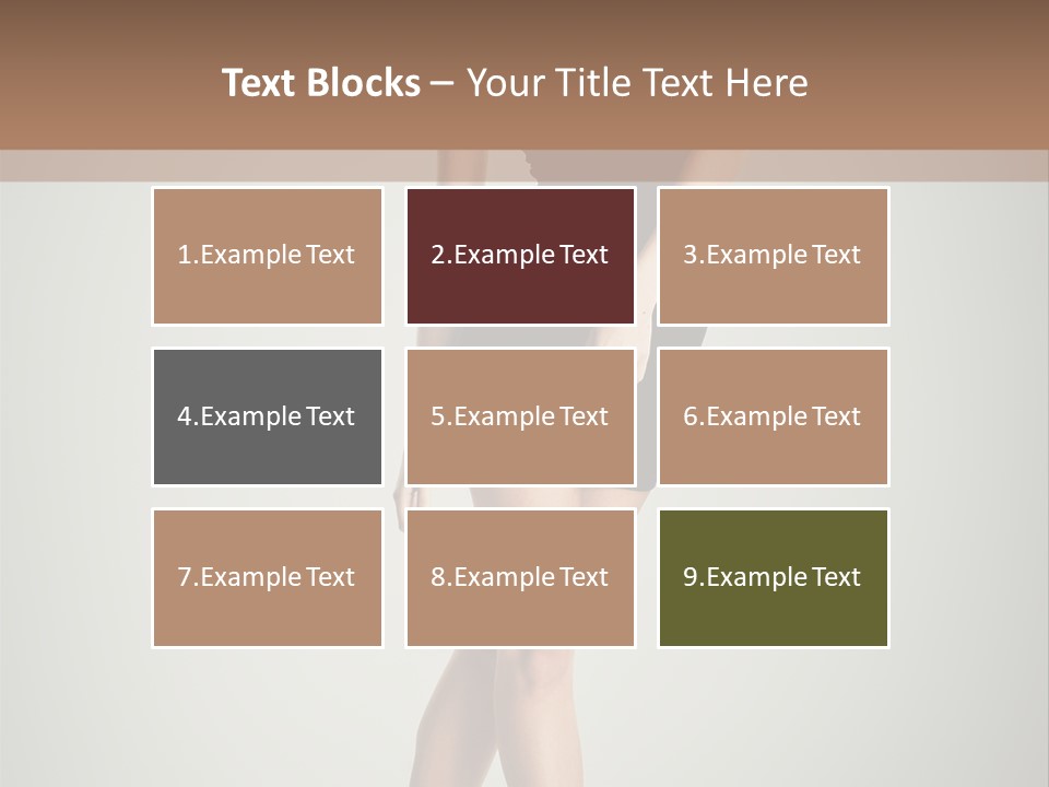 Girl Posing Caucasian PowerPoint Template