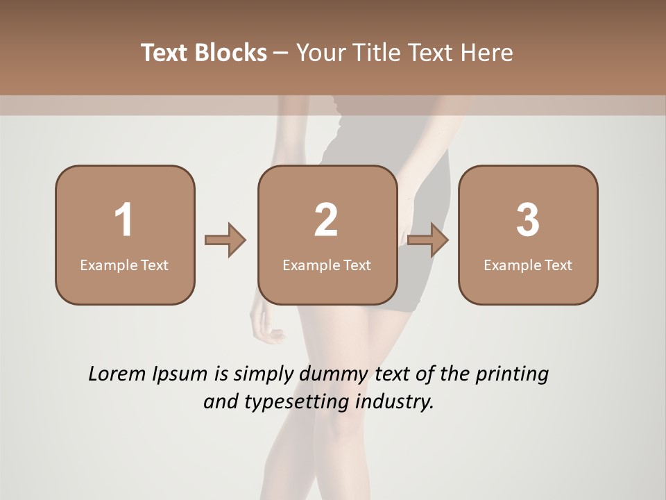 Girl Posing Caucasian PowerPoint Template