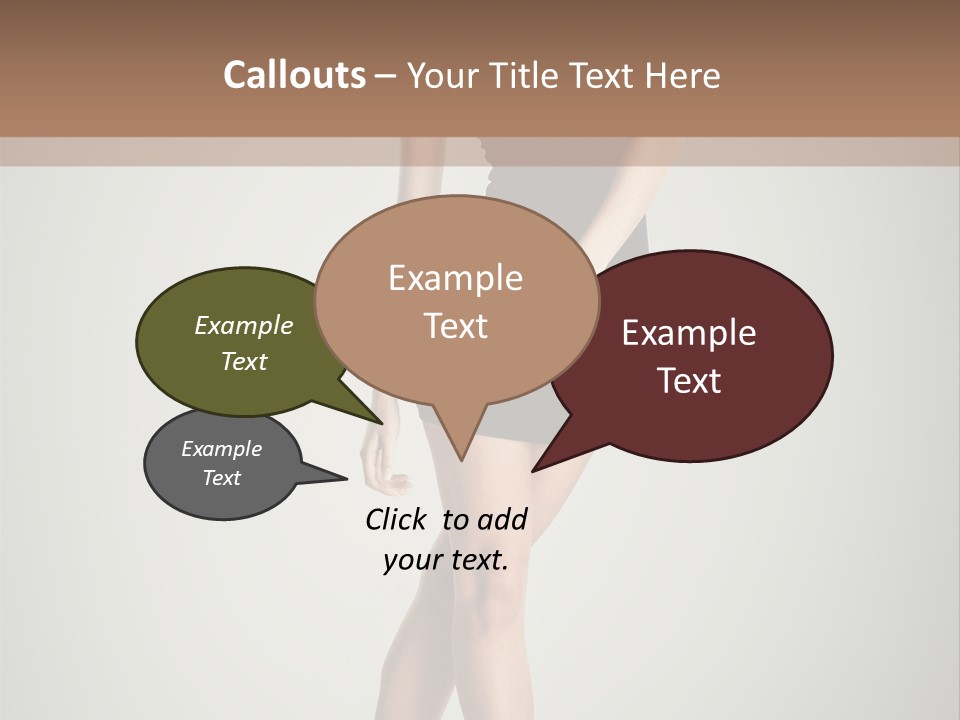 Girl Posing Caucasian PowerPoint Template