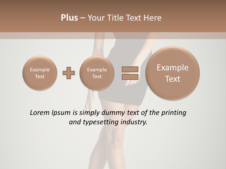 Girl Posing Caucasian PowerPoint Template