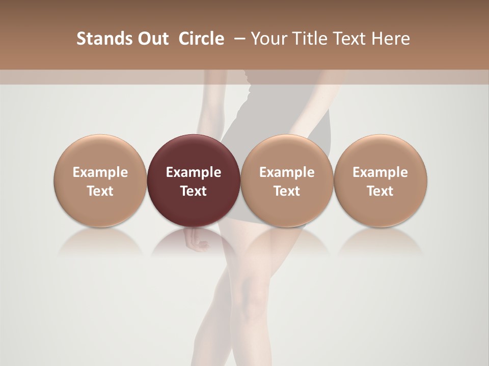 Girl Posing Caucasian PowerPoint Template