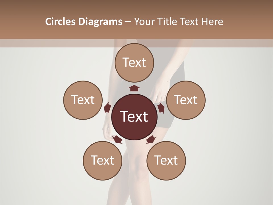 Girl Posing Caucasian PowerPoint Template