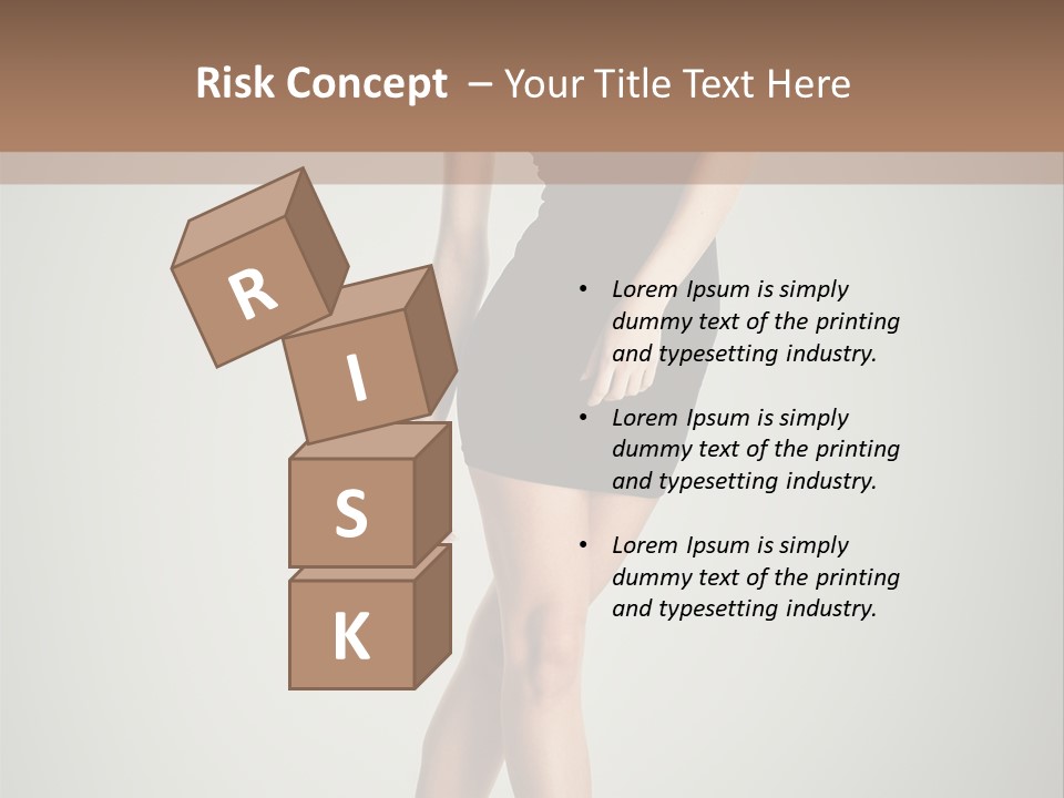 Girl Posing Caucasian PowerPoint Template