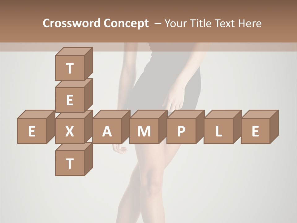 Girl Posing Caucasian PowerPoint Template