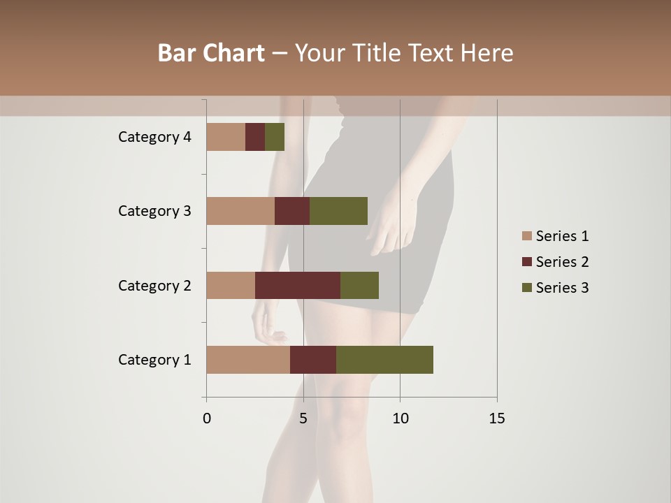 Girl Posing Caucasian PowerPoint Template