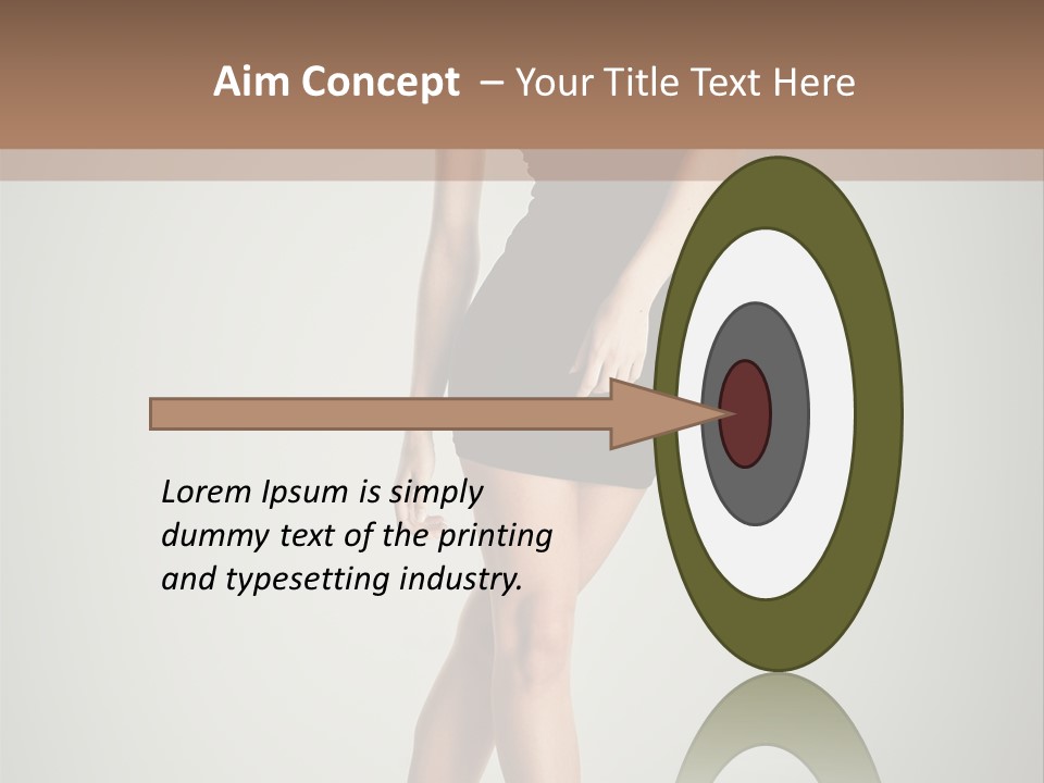 Girl Posing Caucasian PowerPoint Template