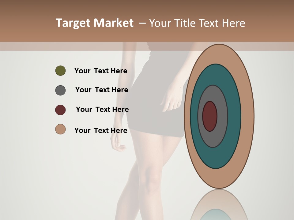 Girl Posing Caucasian PowerPoint Template