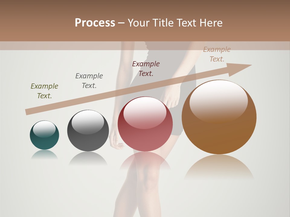 Girl Posing Caucasian PowerPoint Template