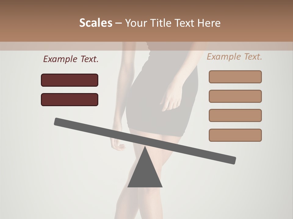 Girl Posing Caucasian PowerPoint Template