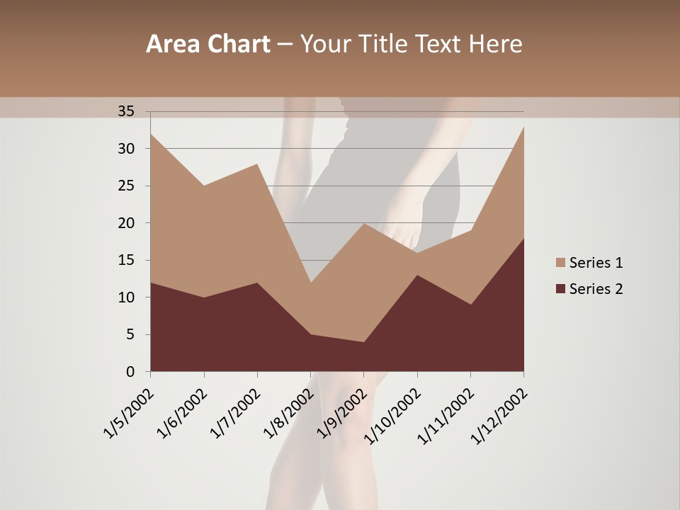 Girl Posing Caucasian PowerPoint Template