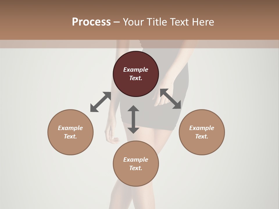 Girl Posing Caucasian PowerPoint Template