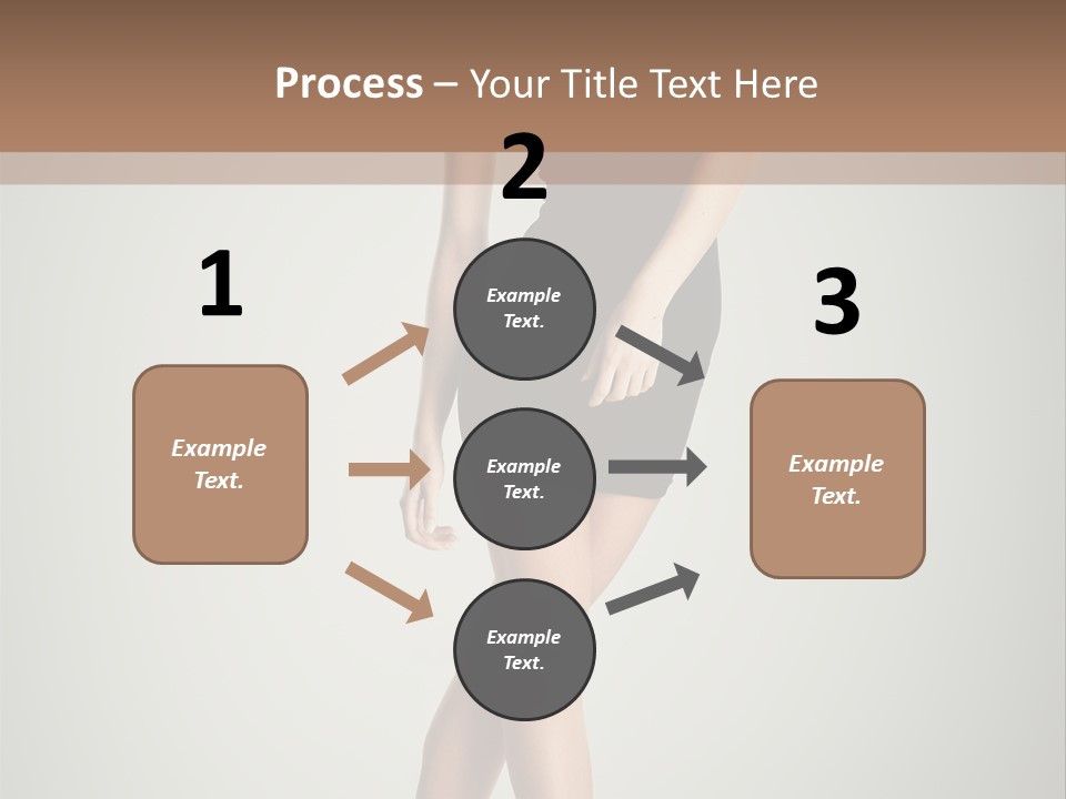 Girl Posing Caucasian PowerPoint Template