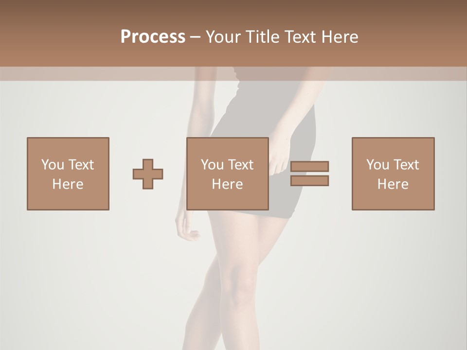 Girl Posing Caucasian PowerPoint Template