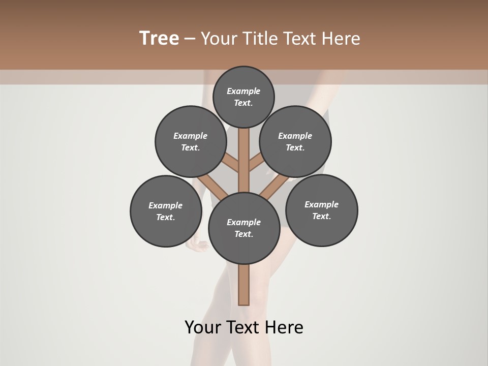 Girl Posing Caucasian PowerPoint Template