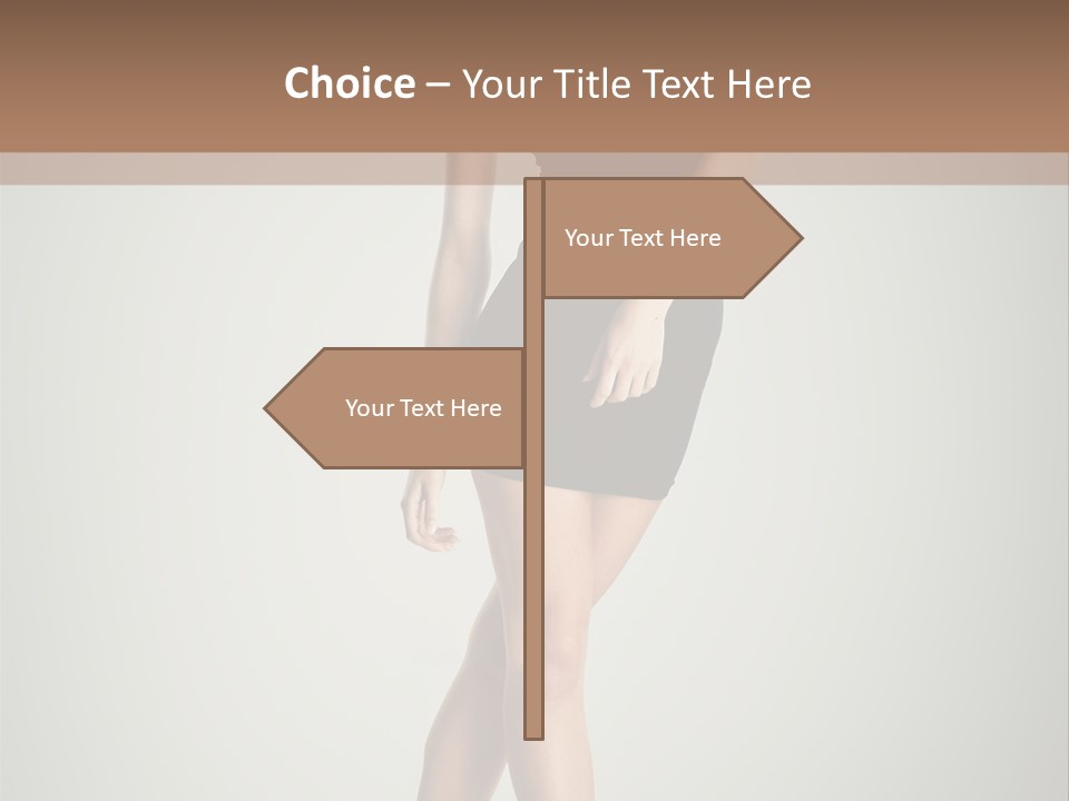 Girl Posing Caucasian PowerPoint Template