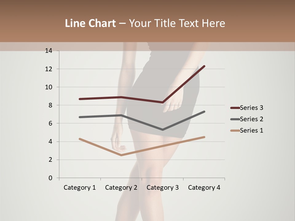 Girl Posing Caucasian PowerPoint Template