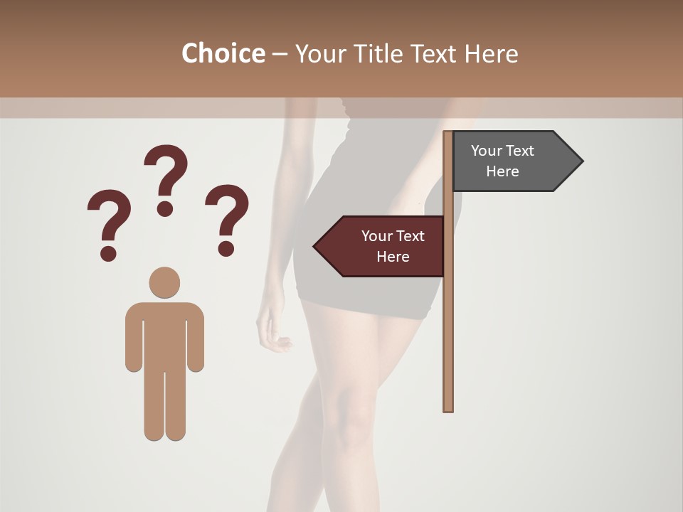 Girl Posing Caucasian PowerPoint Template