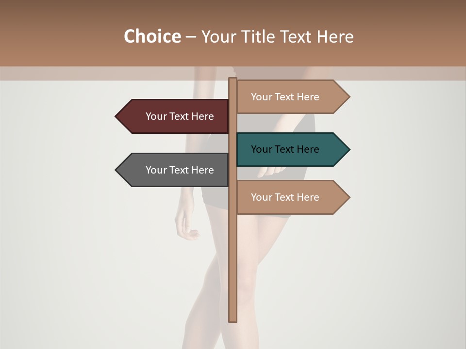 Girl Posing Caucasian PowerPoint Template