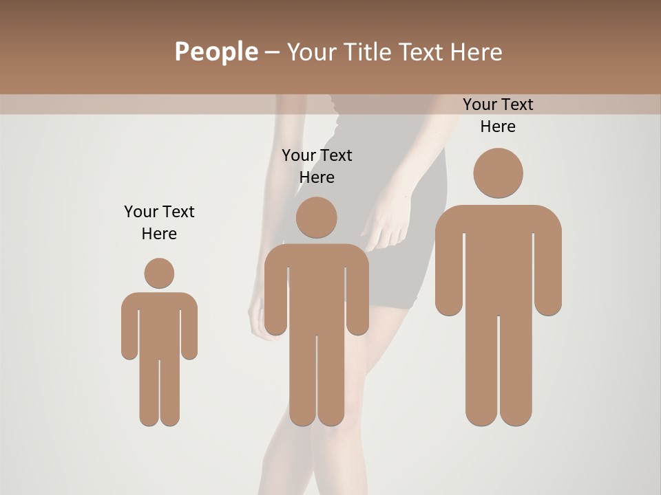 Girl Posing Caucasian PowerPoint Template