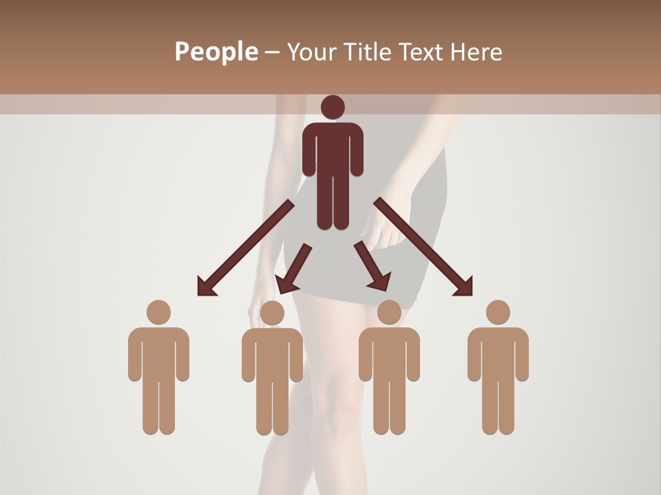 Girl Posing Caucasian PowerPoint Template