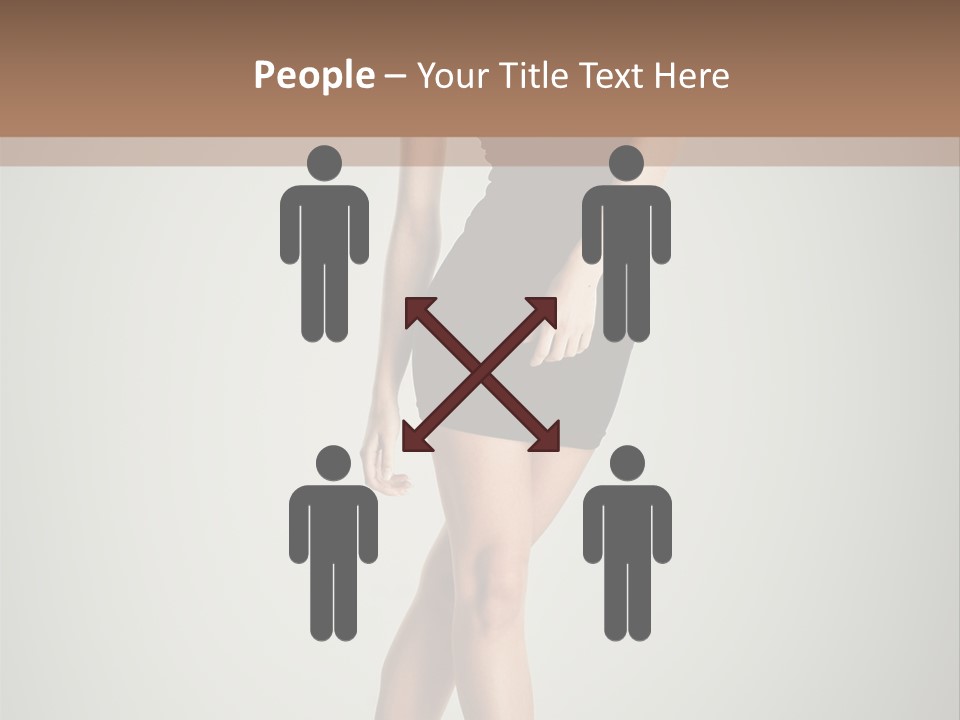Girl Posing Caucasian PowerPoint Template