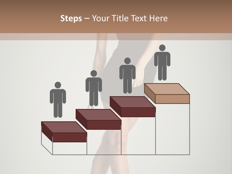 Girl Posing Caucasian PowerPoint Template