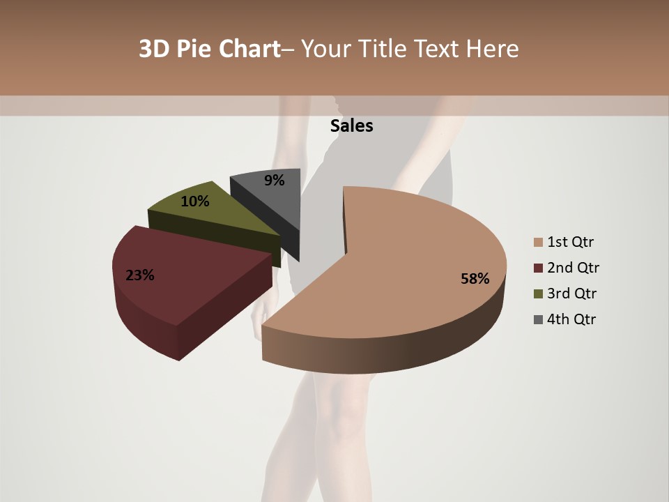 Girl Posing Caucasian PowerPoint Template